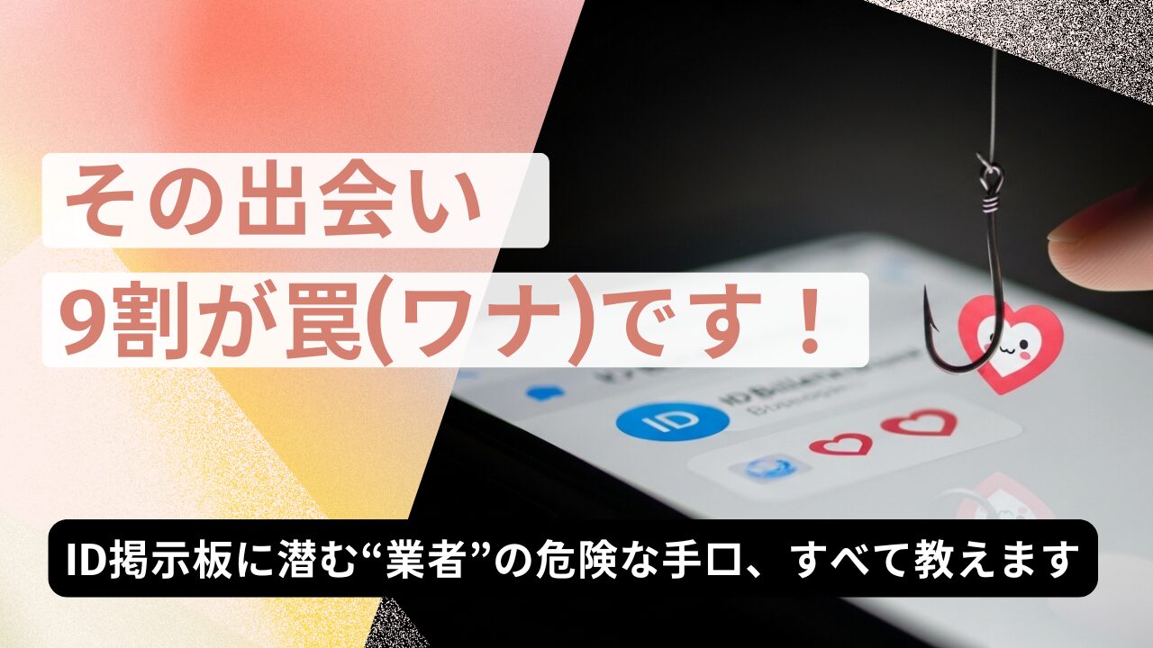 ID掲示板は“業者”だらけ？危険性と安全な出会い方を徹底解説