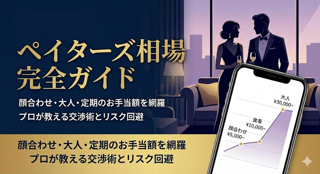 ペイターズ相場完全ガイド｜顔合わせ・大人・定期のお手当額をシチュエーション別に解説