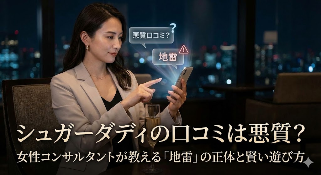 シュガーダディの口コミは悪質？女性コンサルタントが教える「地雷」の正体と賢い遊び方