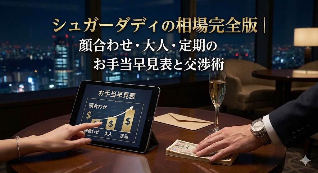 シュガーダディの相場完全版｜顔合わせ・大人・定期のお手当早見表と交渉術