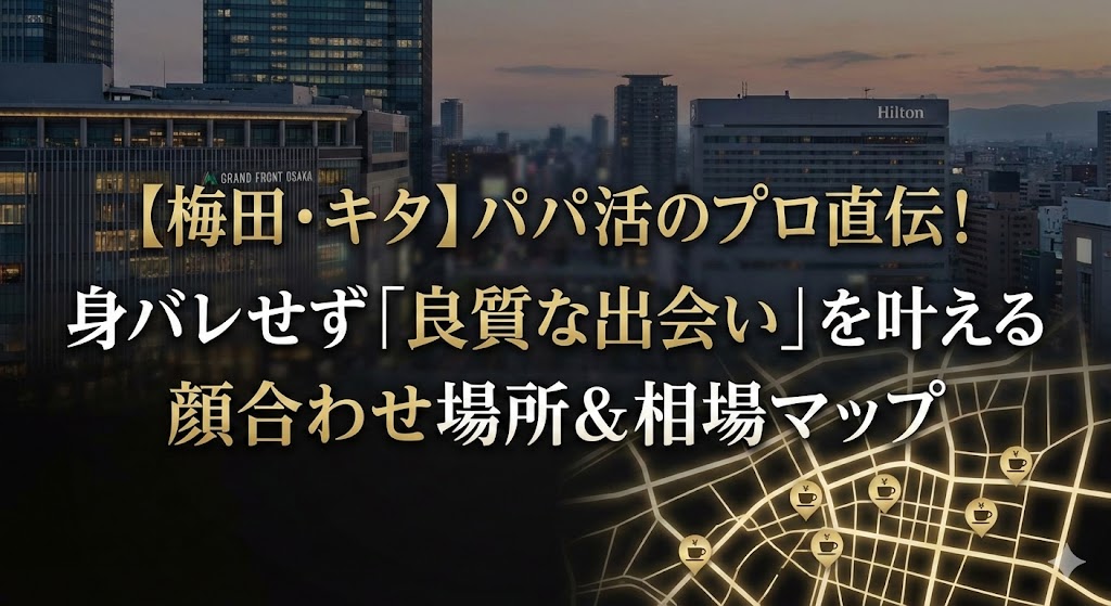 【梅田・キタ】パパ活のプロ直伝！身バレせず「良質な出会い」を叶える顔合わせ場所＆相場マップ