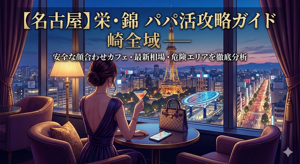 【名古屋】栄・錦のパパ活は稼げる？安全な顔合わせカフェ・相場・危険エリアを都内コンサルが徹底分析