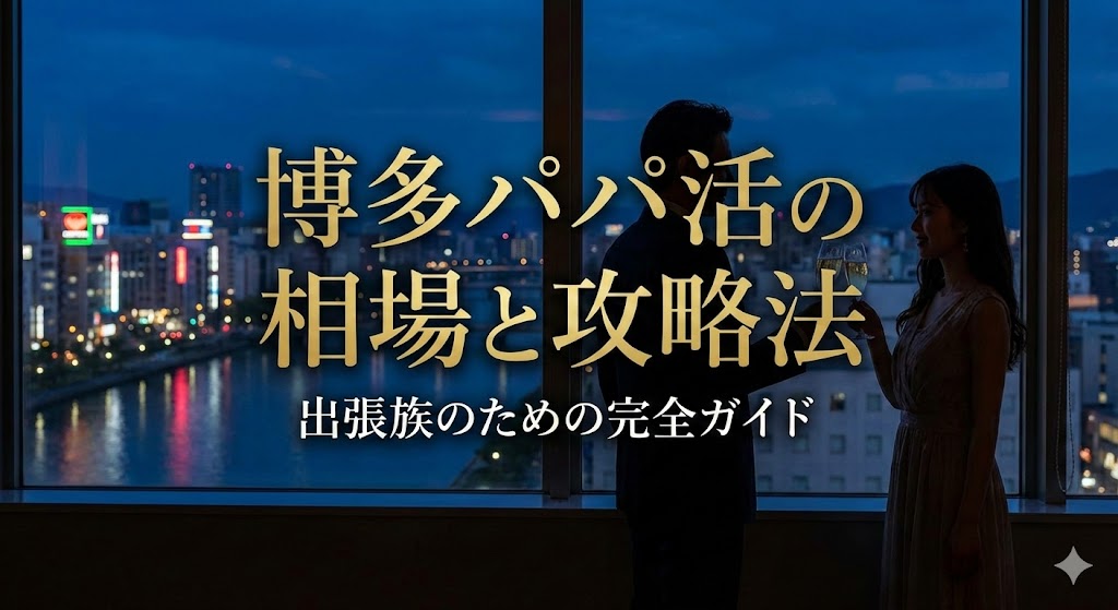 博多パパ活の相場と安全なアプリ攻略法｜出張族のための女性心理・店選び完全ガイド