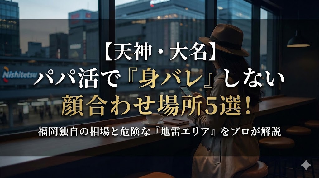 【天神・大名】パパ活で「身バレ」しない顔合わせ場所5選！福岡独自の相場と危険な「地雷エリア」をプロが解説