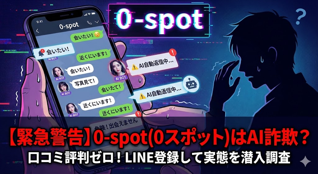 0-spot(ゼロスポット)はAI詐欺？出会いアプリの口コミ評判を徹底調査